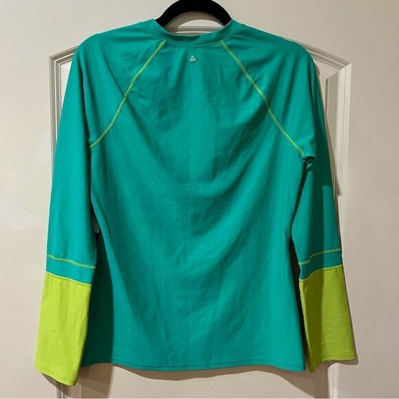 PRANA Lorelei Sun Top Blue White Green Women’s Size Medium - Picture 2 of 5